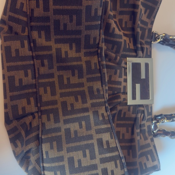 Fendi Brown FF Zucca Logo Shoulder Bag - Picture 5 of 10